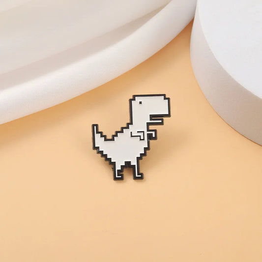Pixelosaur Pin---a charming blend of retro pixels and prehistoric flair!